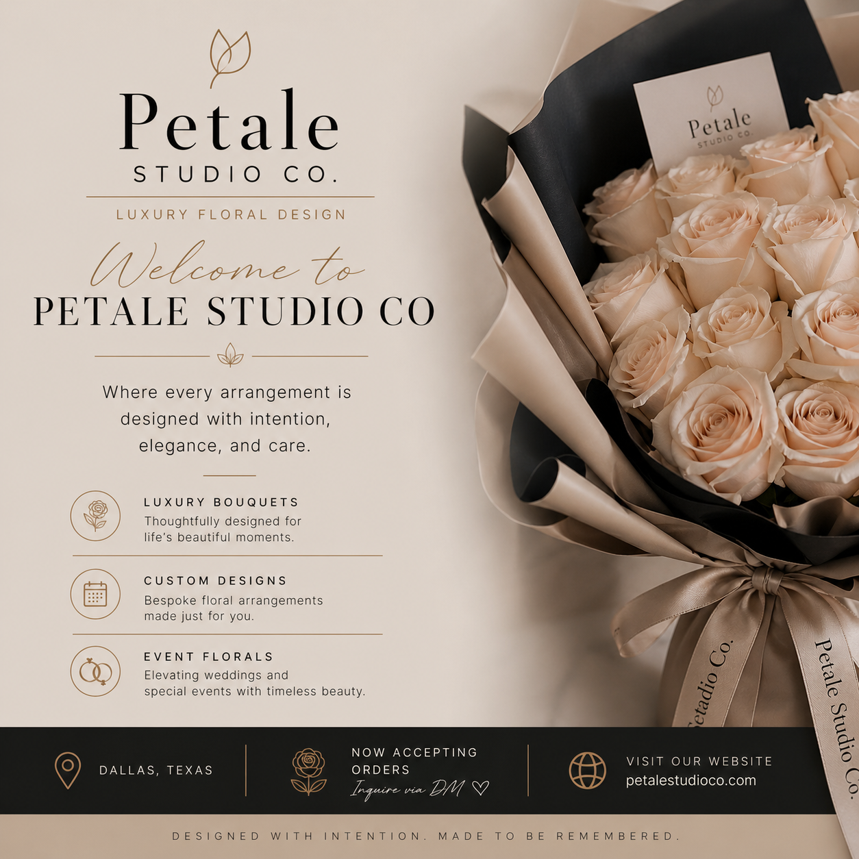 Luxury floral design by Petale Studio Co.